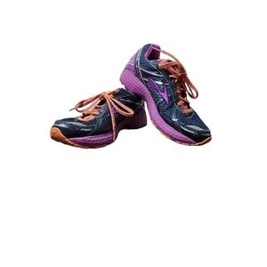 BROOKS ADRENALINE GTS 15 WOMEN'S SIZE 8(B) RUNNING SHOES PURPLE PINK ORANGE